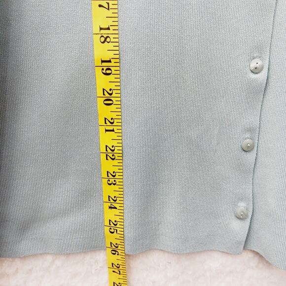 Sweater Cardigan Button XL Seafoam Minimalist Quiet Luxury Soft Girl Capsule - Picture 6 of 8